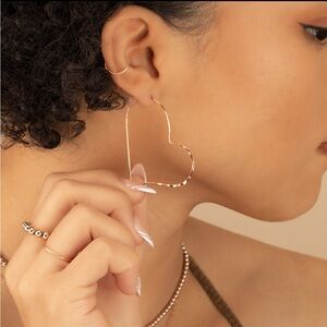 Rose gold Heart earrings